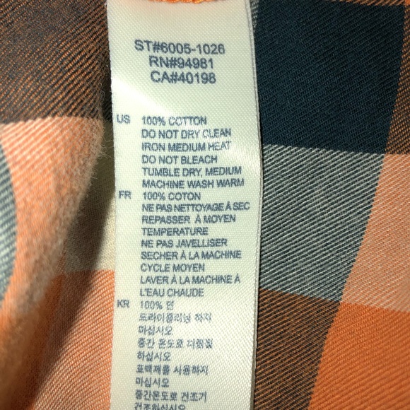 I LOVE H8I  SMALL ORANGE / NAVY BLUE LONG SLEEVE S - Picture 6 of 8